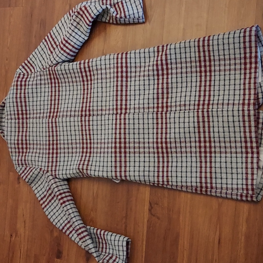 Plaid Lined Peacoat - Picture 8 of 9